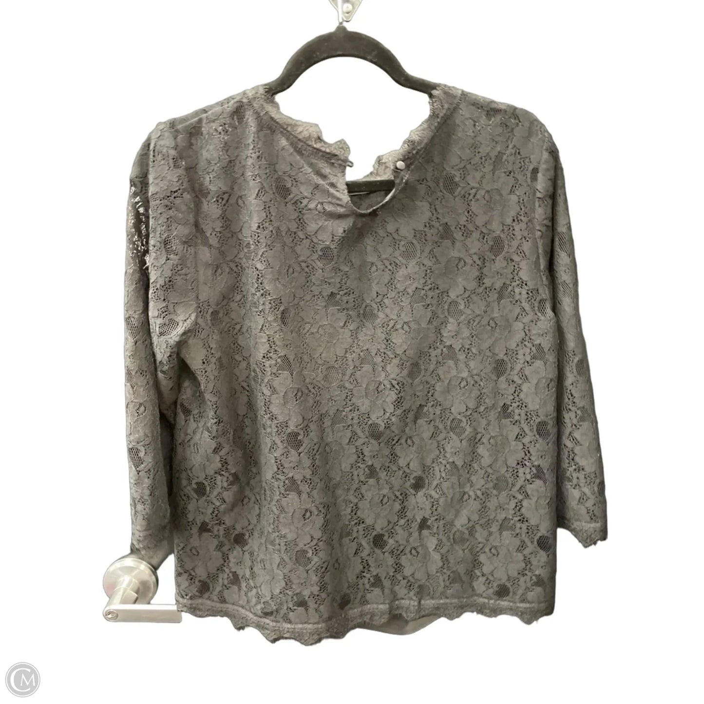 Blouse Long Sleeve By Talbots In Black, Size: 10