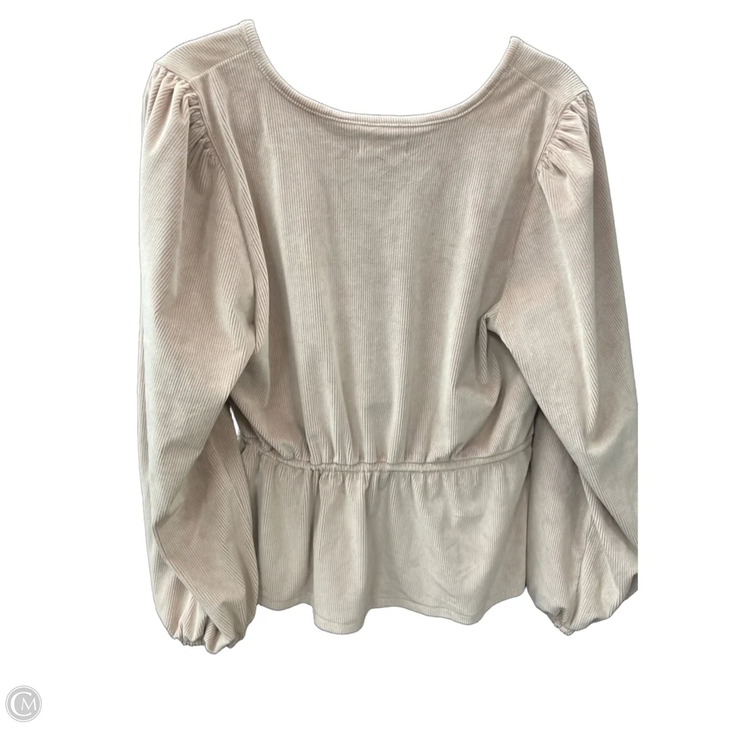 Blouse Long Sleeve By Madewell In Pink, Size: Xl