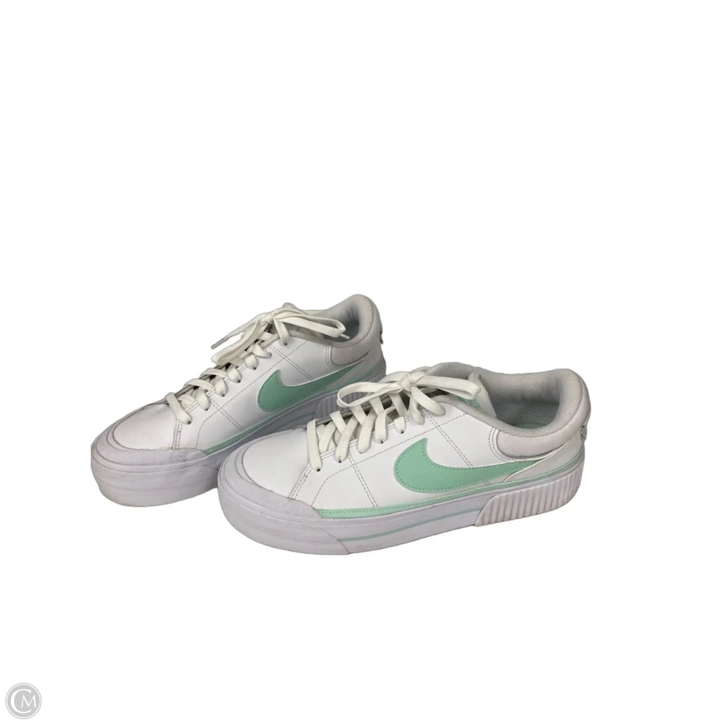 Shoes Sneakers By Nike In Green & White, Size: 10