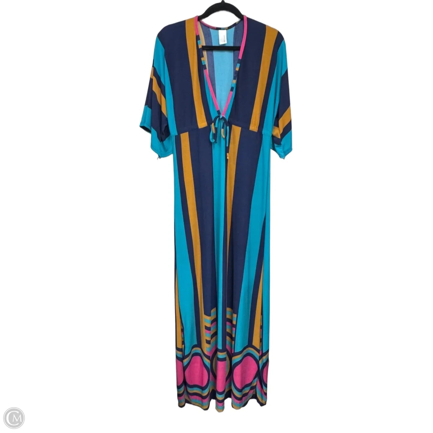 Dress Casual Maxi By Clothes Mentor In Blue & Pink, Size: M