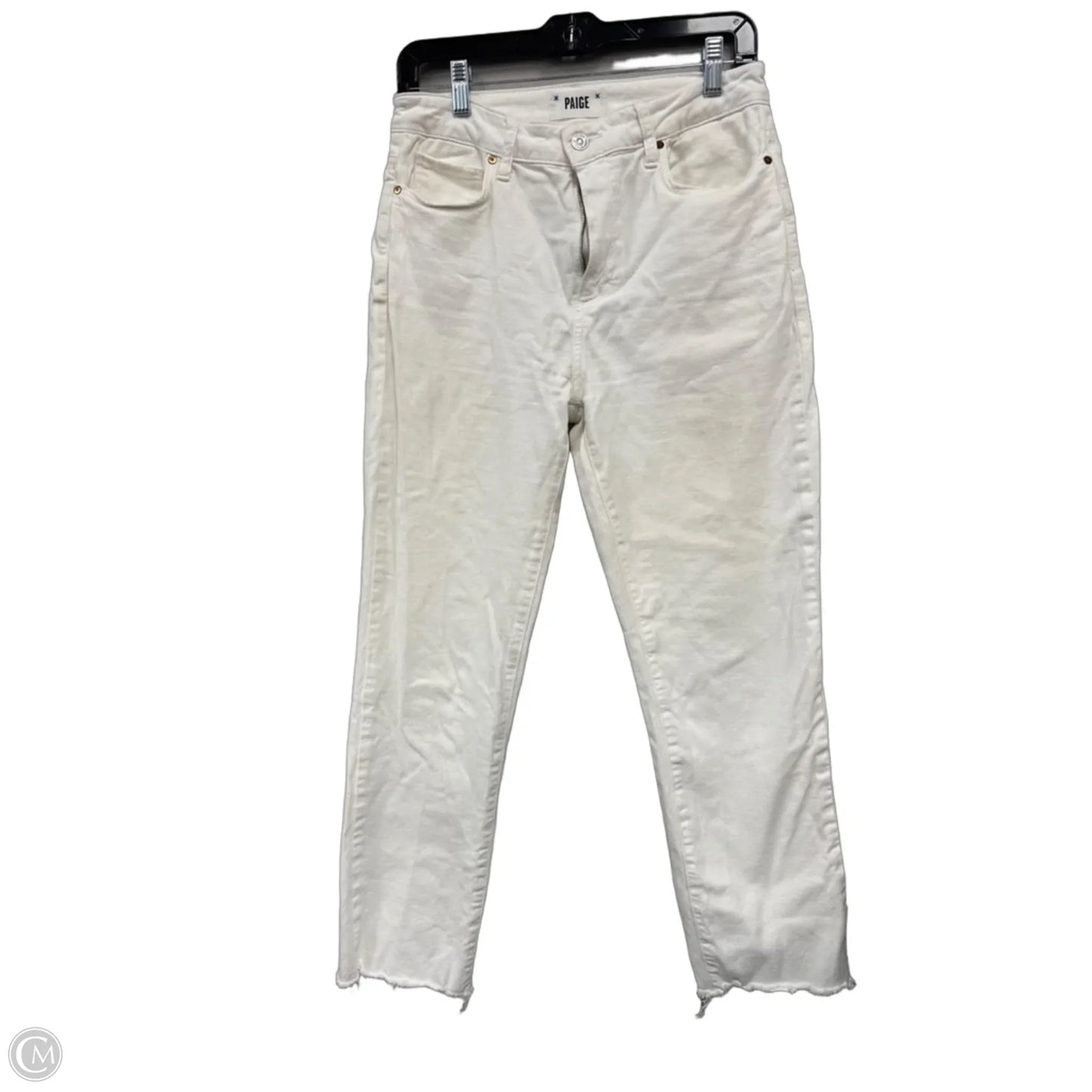 Jeans Skinny By Paige In White, Size: 8