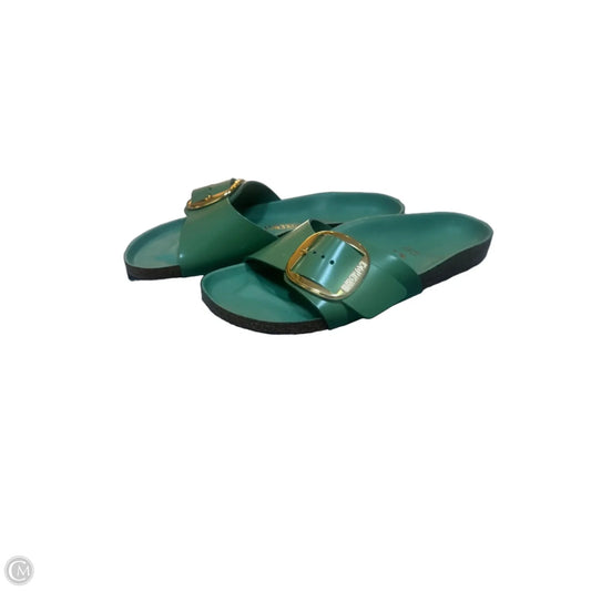 Sandals Flats By Birkenstock In Green, Size: 10