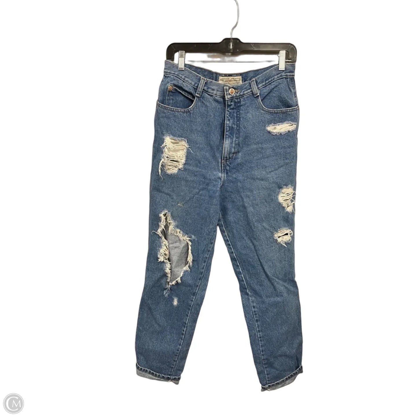Jeans Straight By Gloria Vanderbilt In Blue Denim, Size: 12