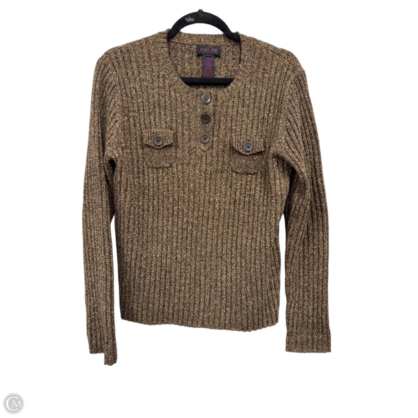 Sweater By Ralph Lauren In Brown, Size: L