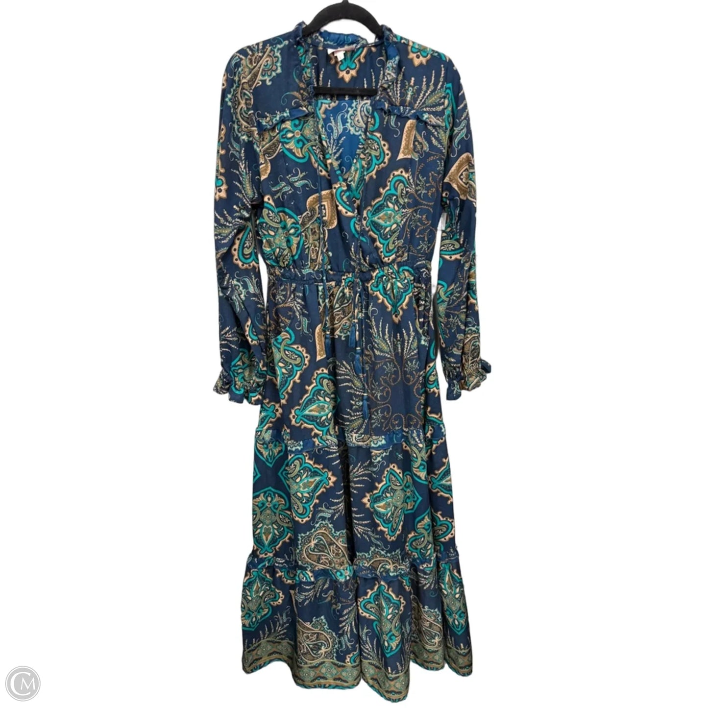 Dress Casual Maxi By Bohme In Blue & Green, Size: L