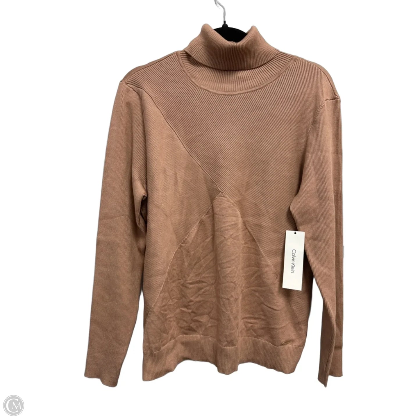 Sweater By Calvin Klein In Tan, Size: Xl
