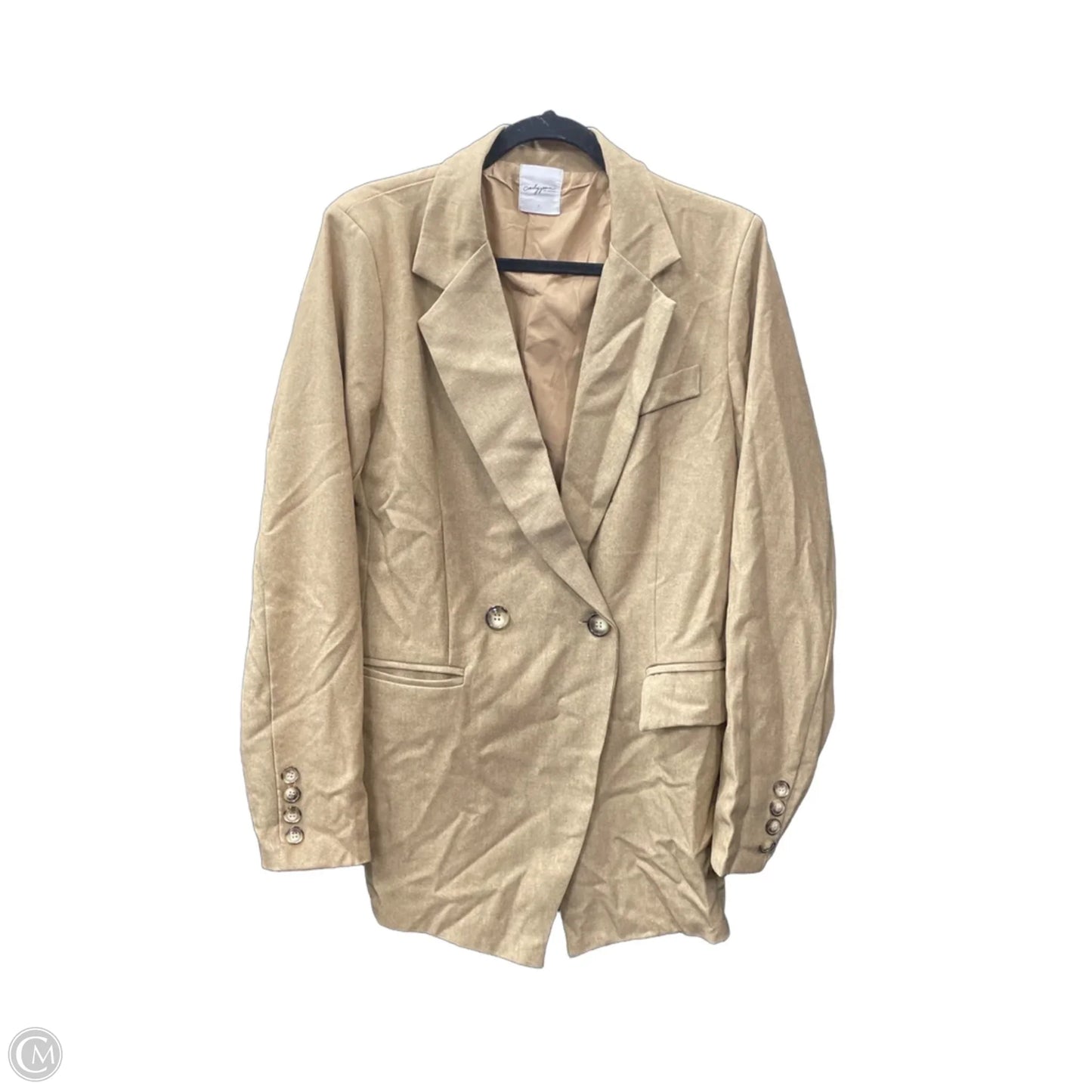 Blazer By Carly Jean In Tan, Size: L