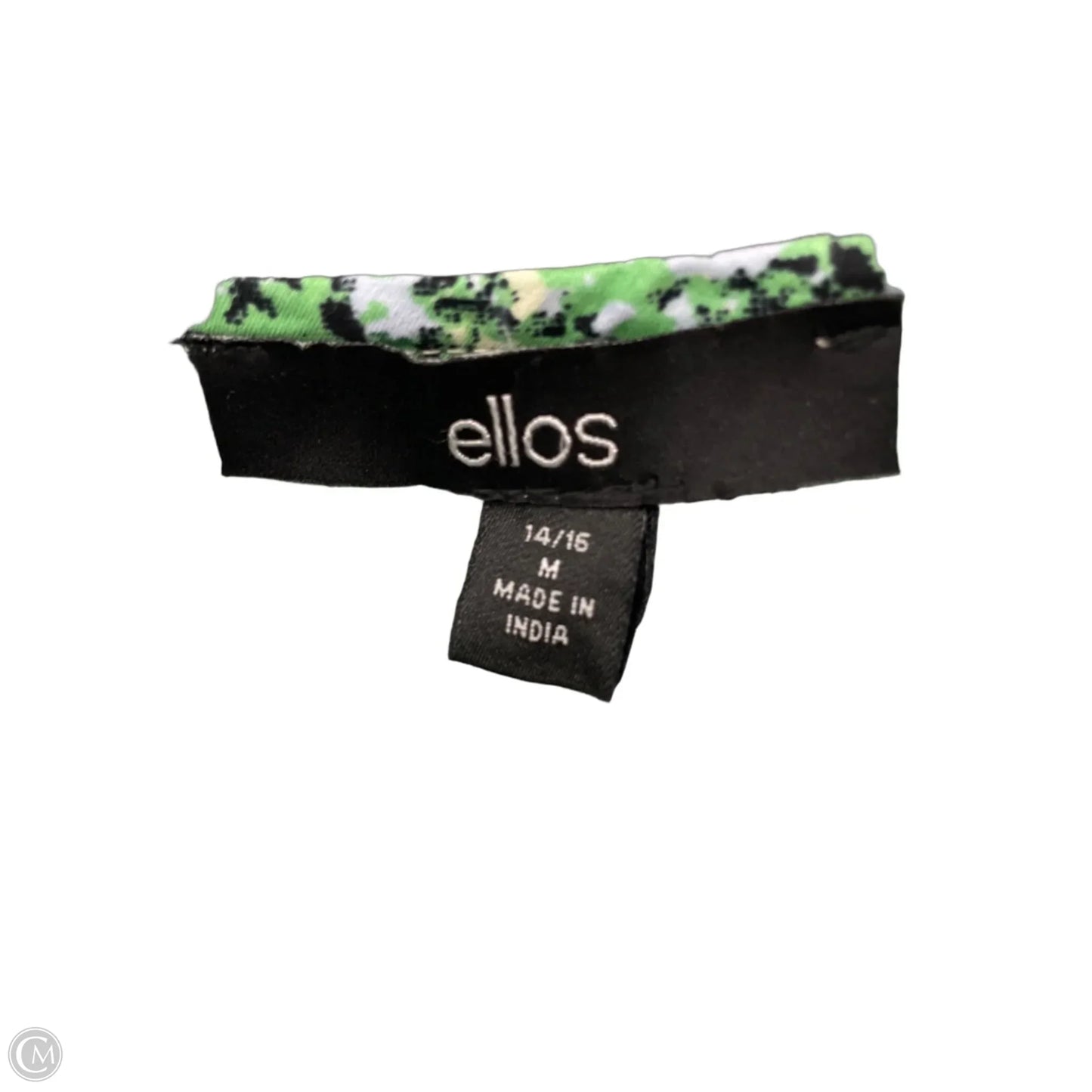 Dress Casual Maxi By Ellos In Green & Yellow, Size: 14