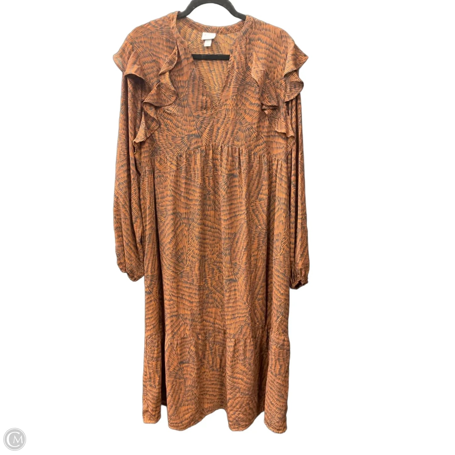 Dress Casual Midi By A New Day In Black & Brown, Size: L