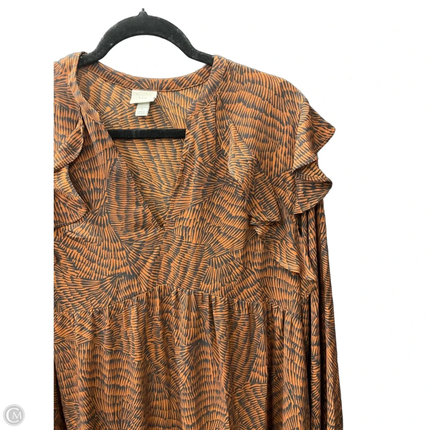 Dress Casual Midi By A New Day In Black & Brown, Size: L