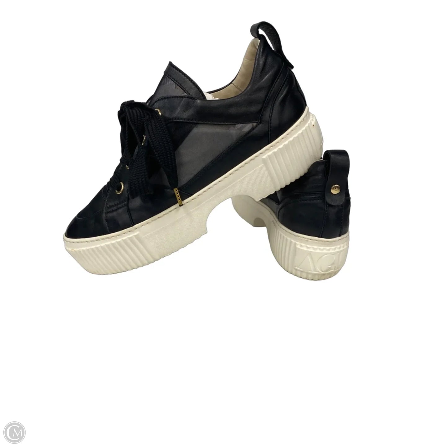 Shoes Sneakers By Agl In Black & White, Size: 8.5