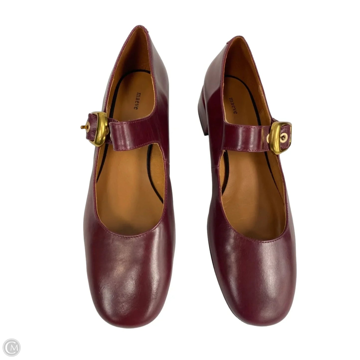 Shoes Heels Block By Maeve In Maroon, Size: 9.5