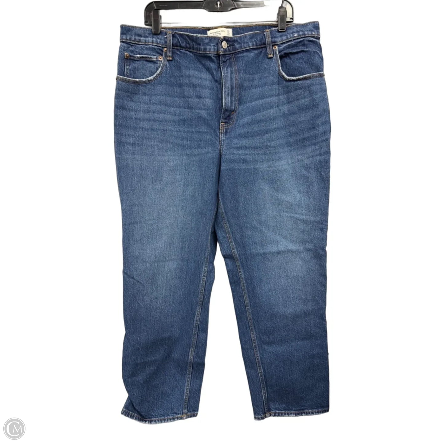 Jeans Straight By Abercrombie And Fitch In Blue Denim, Size: 16