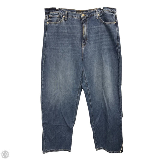 Jeans Straight By Banana Republic In Blue Denim, Size: 16