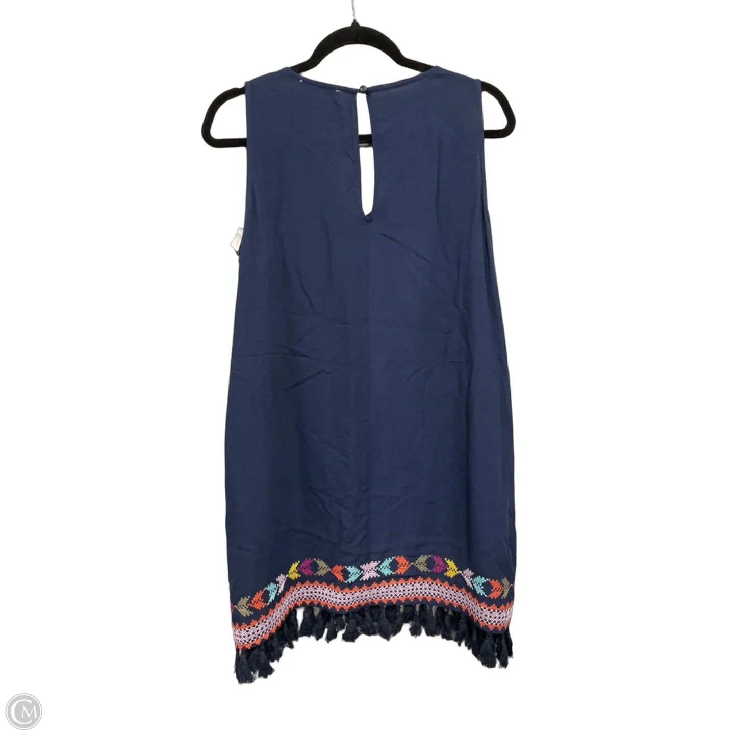 Dress Casual Short By Mazik In Blue & Orange, Size: M
