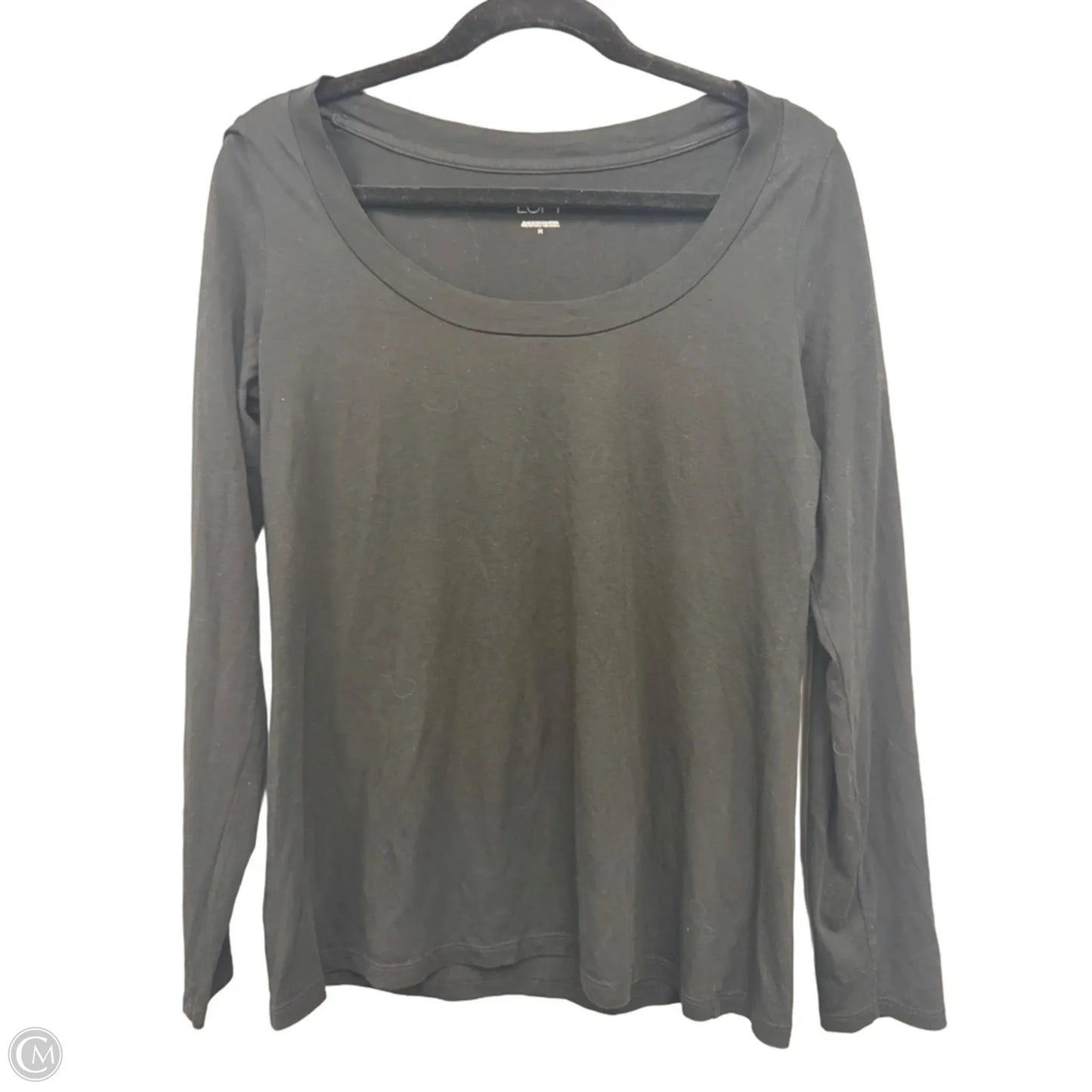 Top Long Sleeve Basic By Loft In Black, Size: M