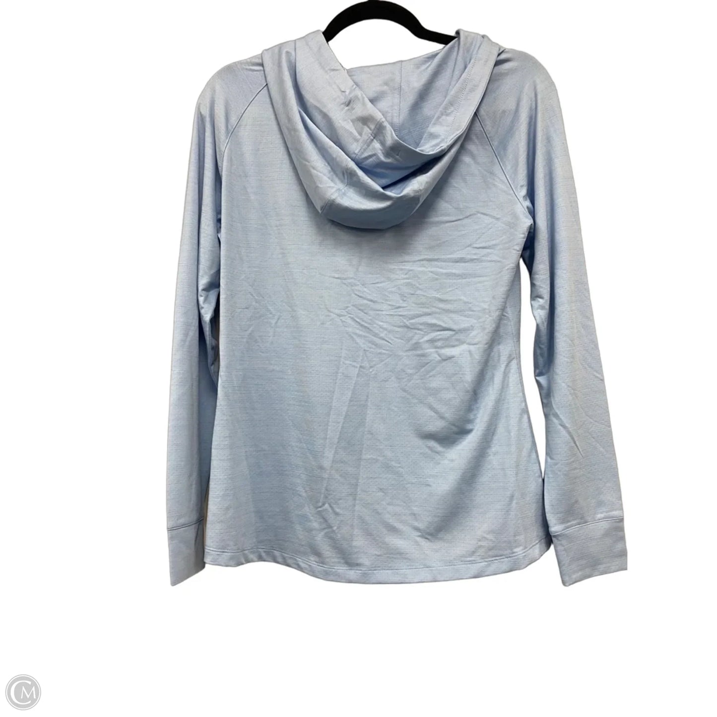 Athletic Top Long Sleeve Hoodie By Greg Norman In Blue, Size: M