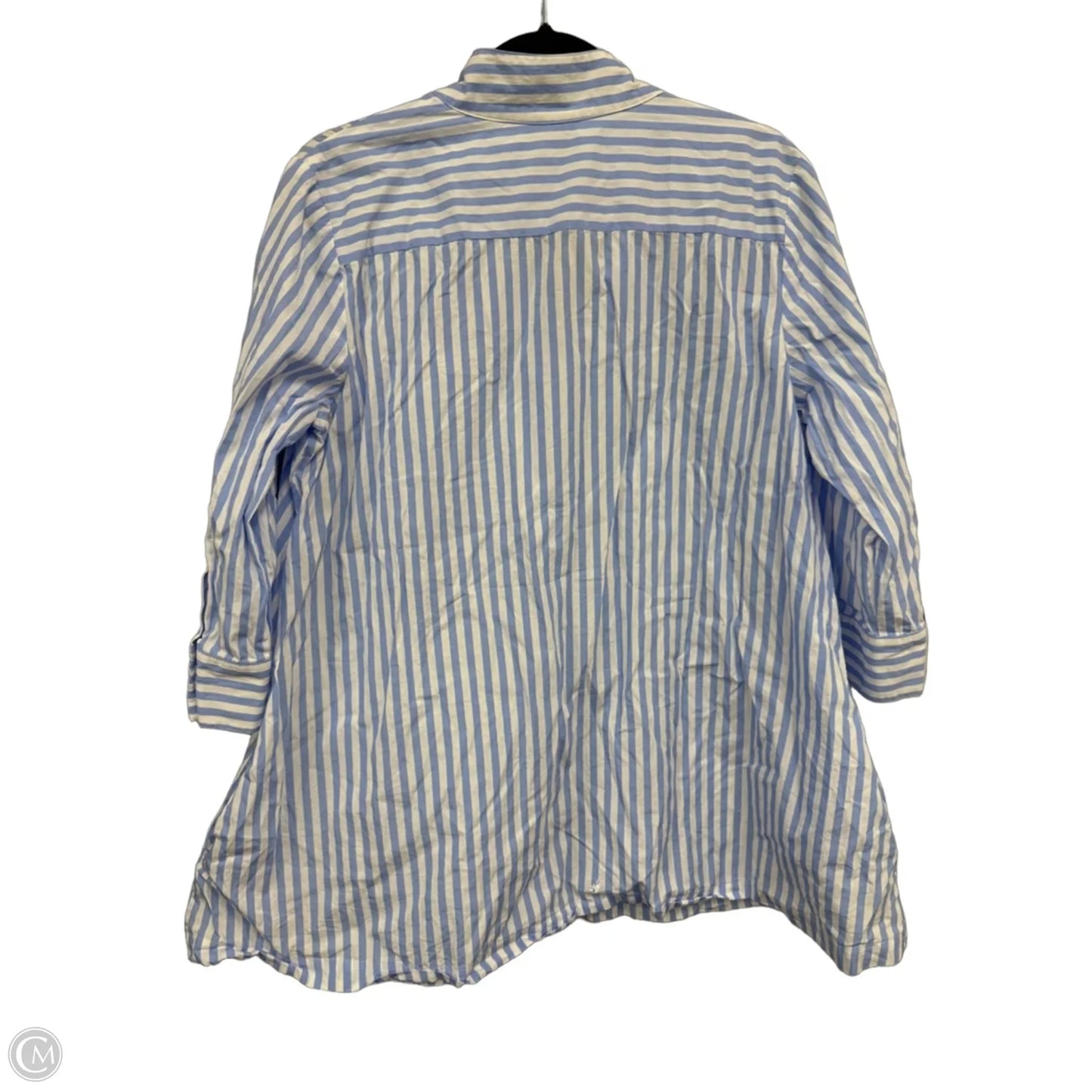 Dress Casual Short By Sara Campbell In Blue & White, Size: L