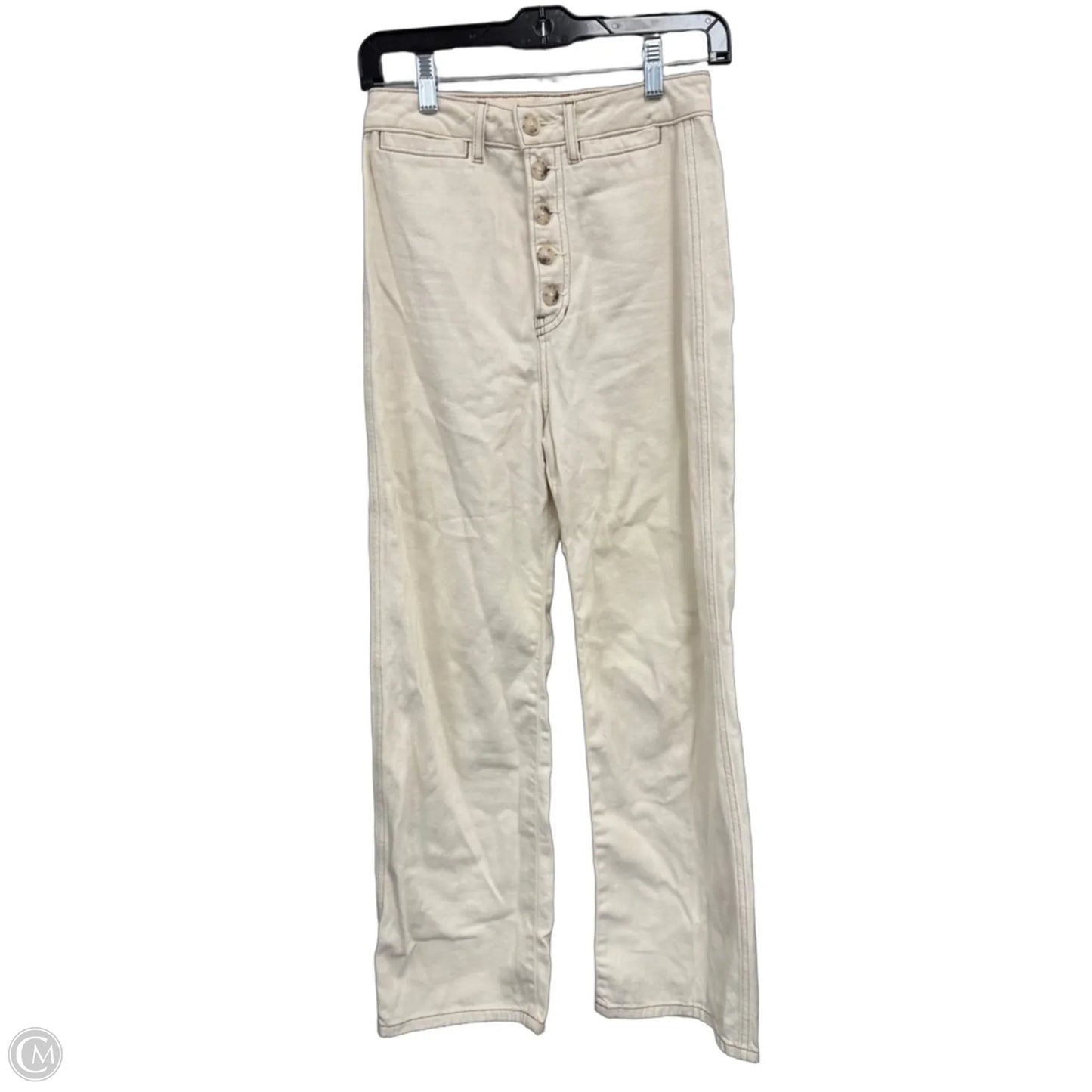 Jeans Wide Leg By Reformation In Cream, Size: 2