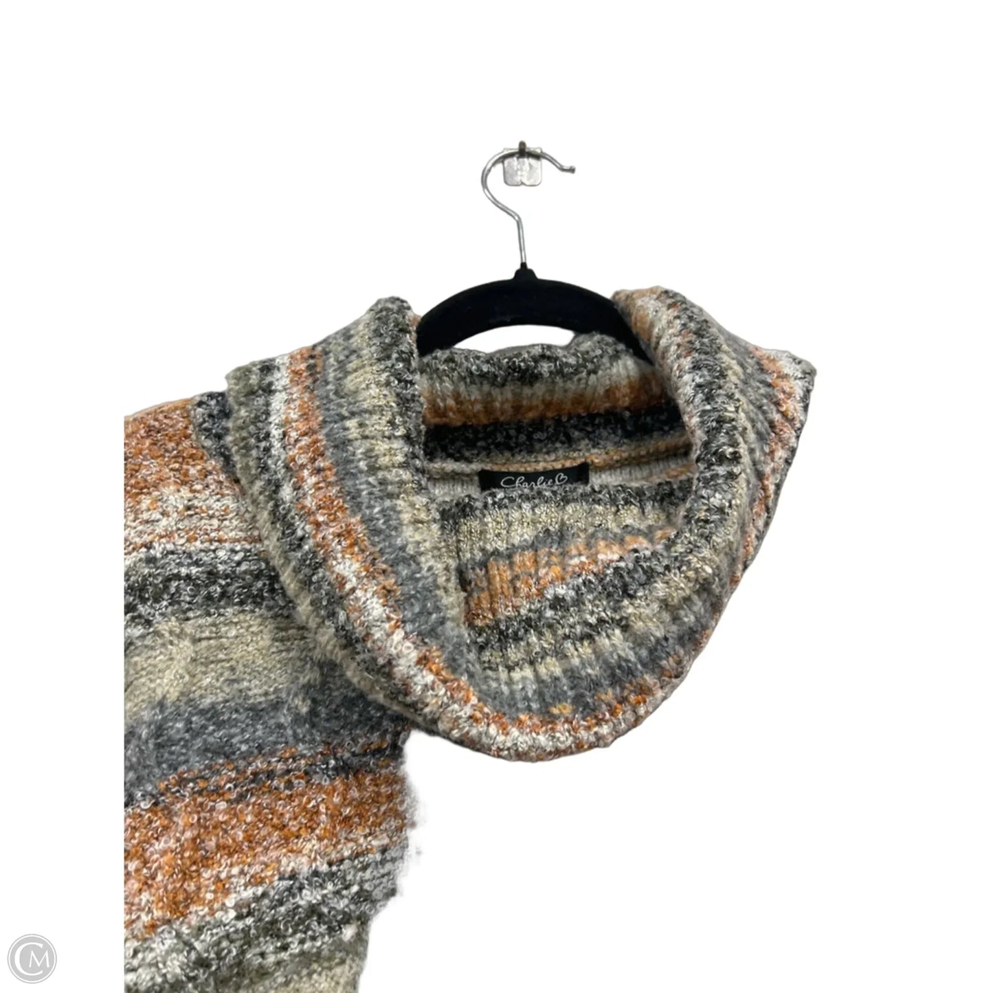 Sweater By Charlie B In Green & Orange, Size: M