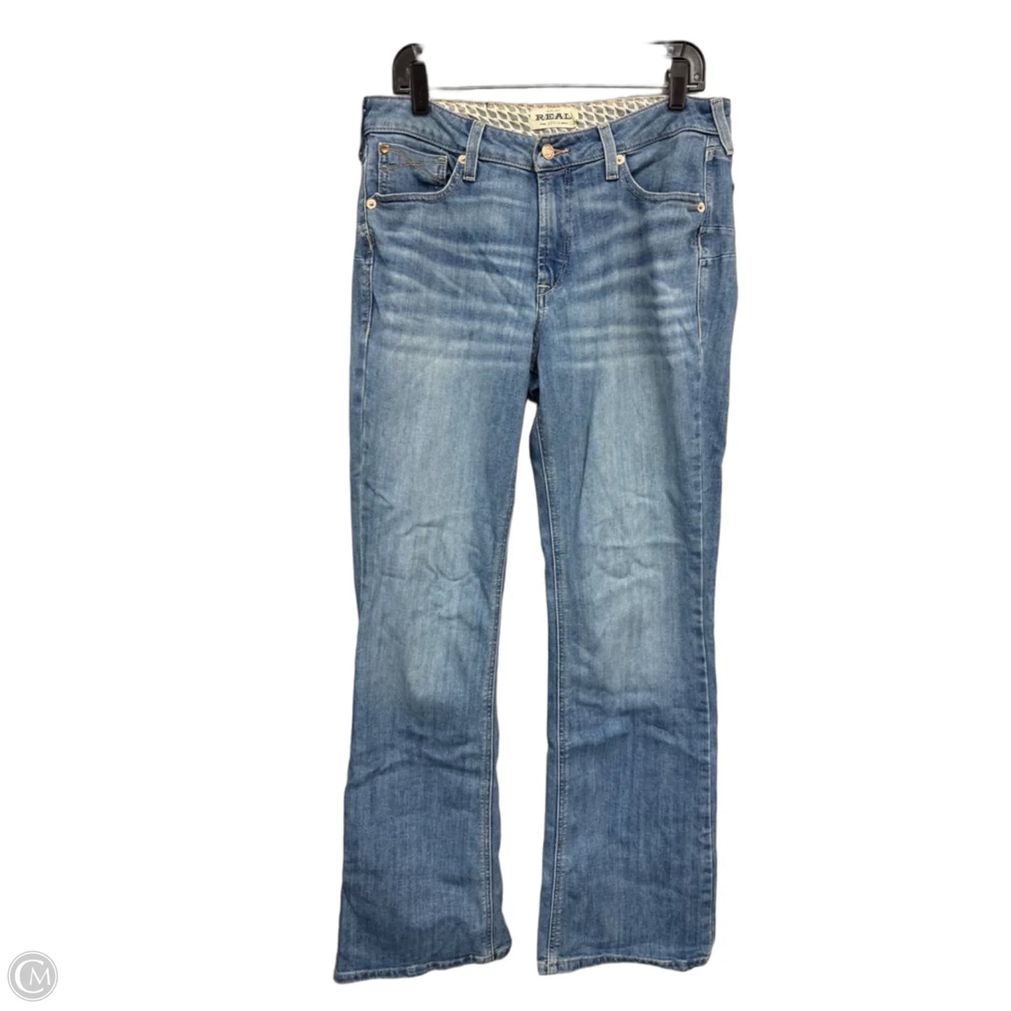 Jeans Boot Cut By Ariat In Blue Denim, Size: 10l