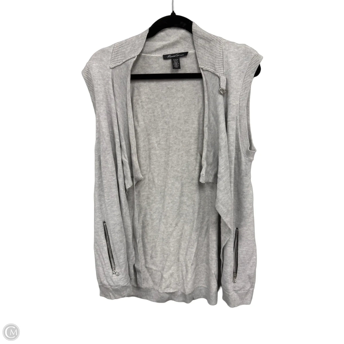 Vest Sweater By Kenneth Cole In Grey, Size: M