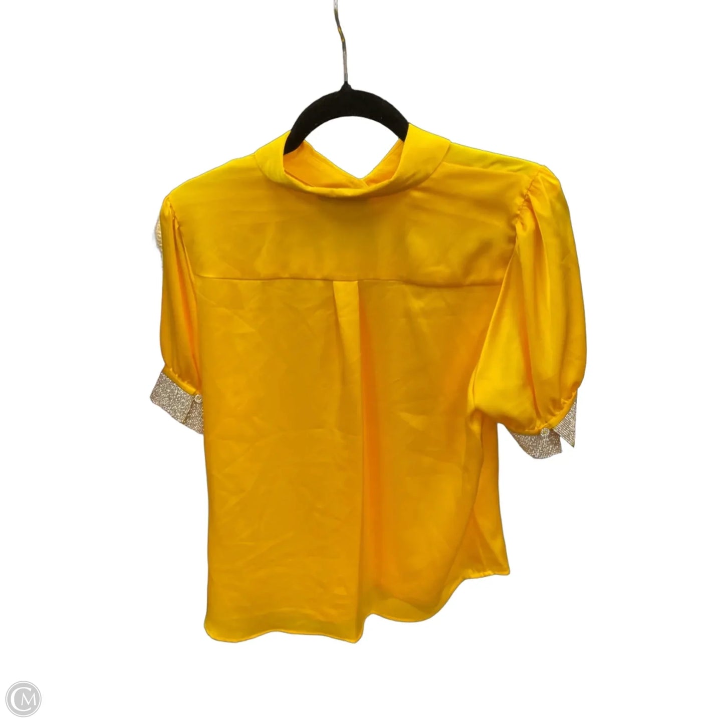 Blouse Designer By Karl Lagerfeld In Yellow, Size: M
