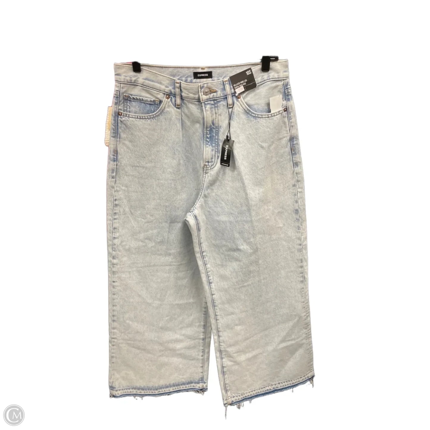Jeans Wide Leg By Express In Blue Denim, Size: 10p