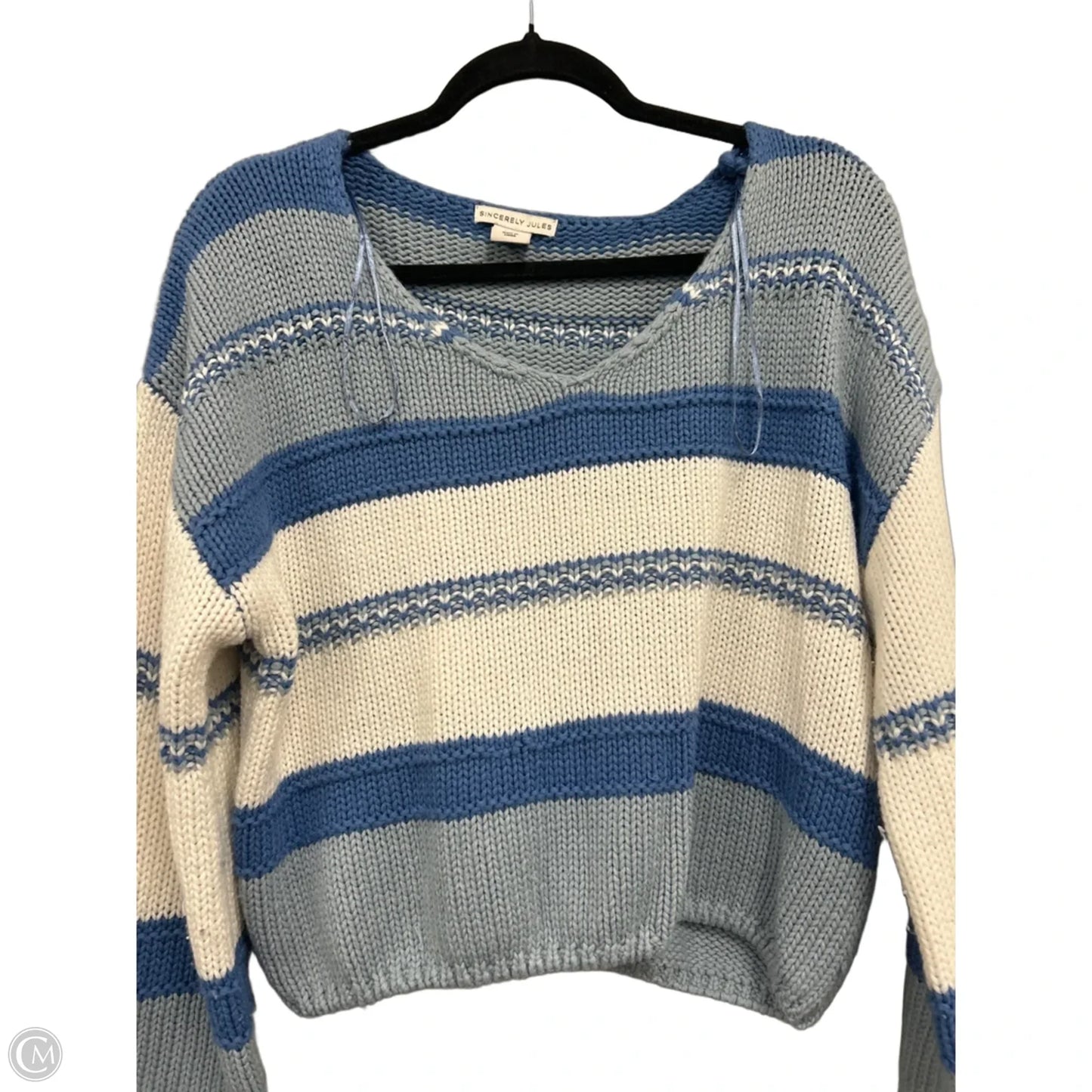 Sweater By Sincerely Jules In Blue & White, Size: M