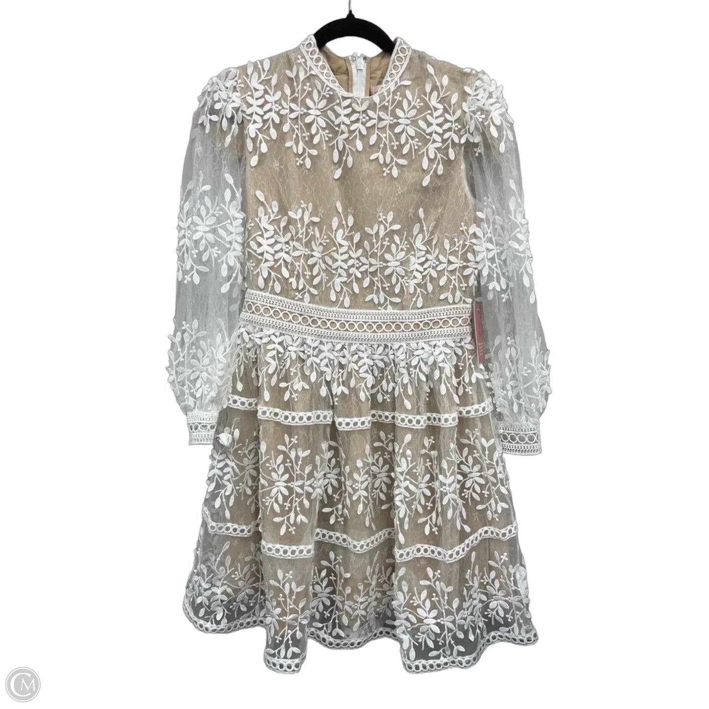 Dress Casual Short By Ivy City In Tan & White, Size: 10