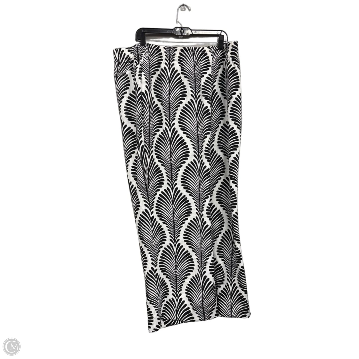 Pants Wide Leg By Cato In Black & White, Size: 2x