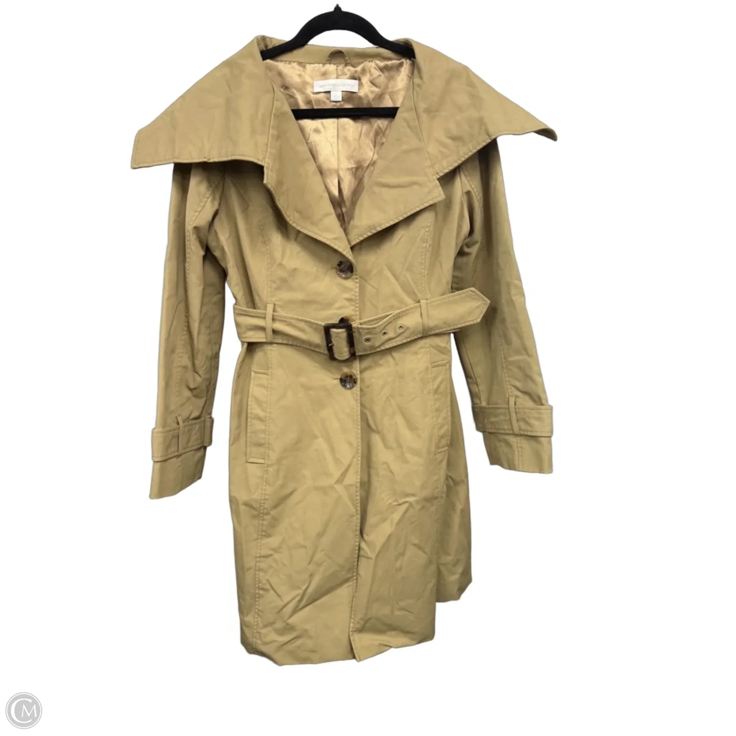Coat Trench Coat By New York And Co In Tan, Size: L
