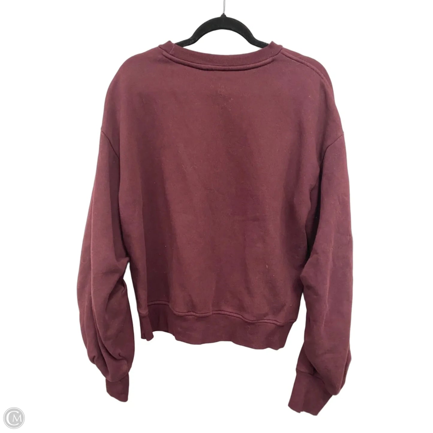 Sweatshirt Crewneck By Express In Maroon, Size: M