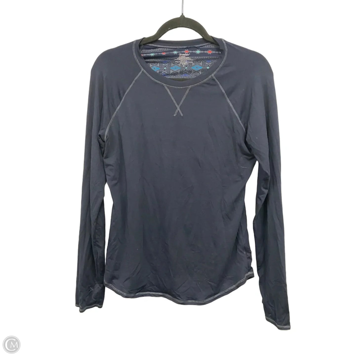 Athletic Top Long Sleeve Crewneck By Cuddl Duds In Navy, Size: M