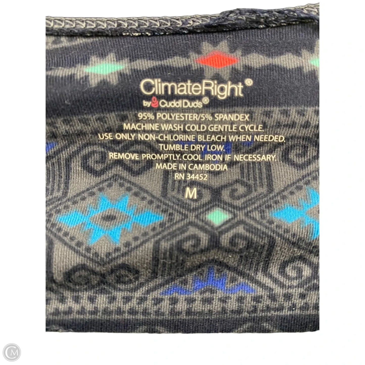 Athletic Top Long Sleeve Crewneck By Cuddl Duds In Navy, Size: M