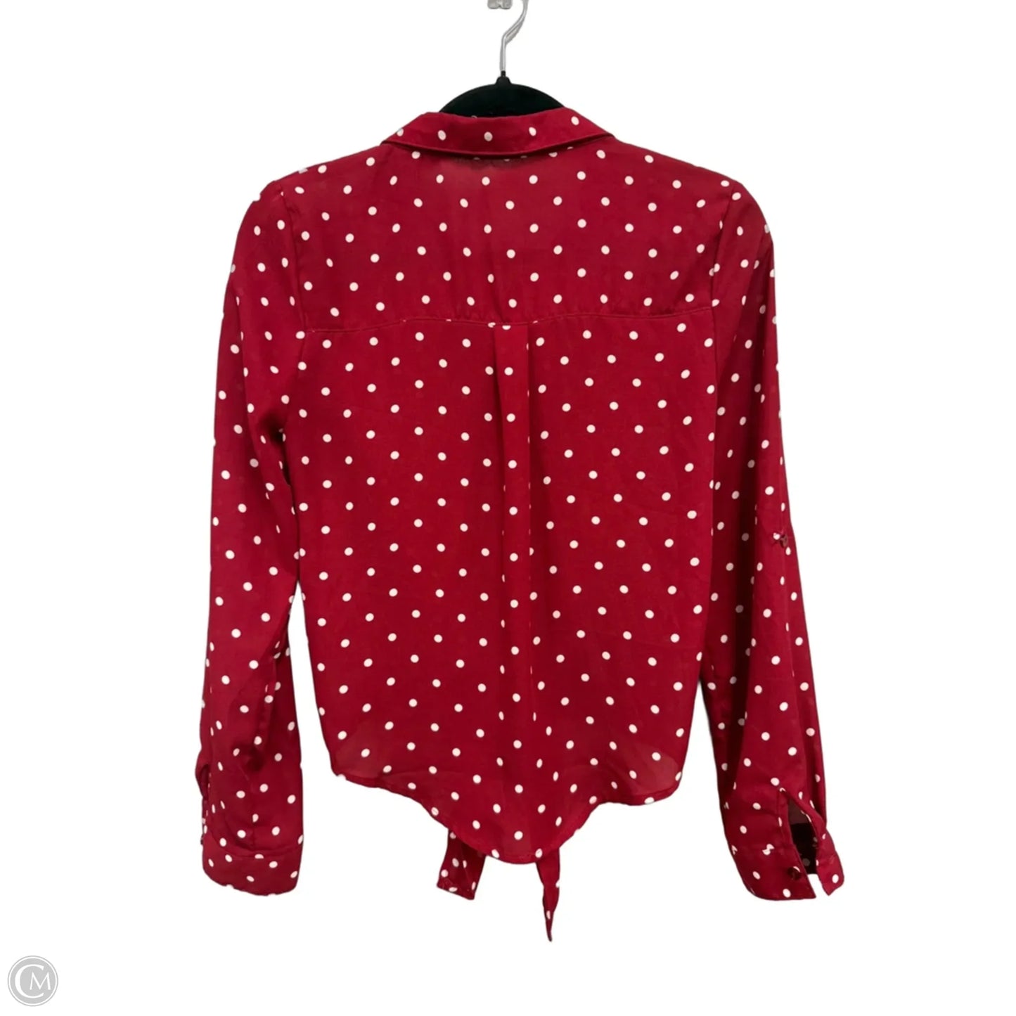 Blouse 3/4 Sleeve By Love Tree In Red & White, Size: S