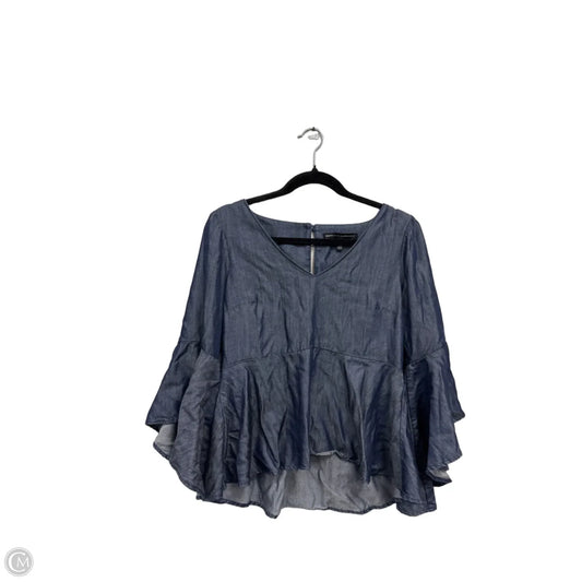 Blouse 3/4 Sleeve By White House Black Market In Blue, Size: 2