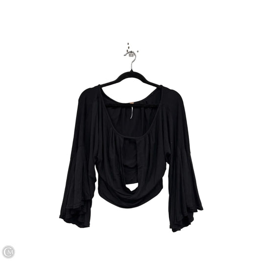 Blouse 3/4 Sleeve By Free People In Black, Size: S