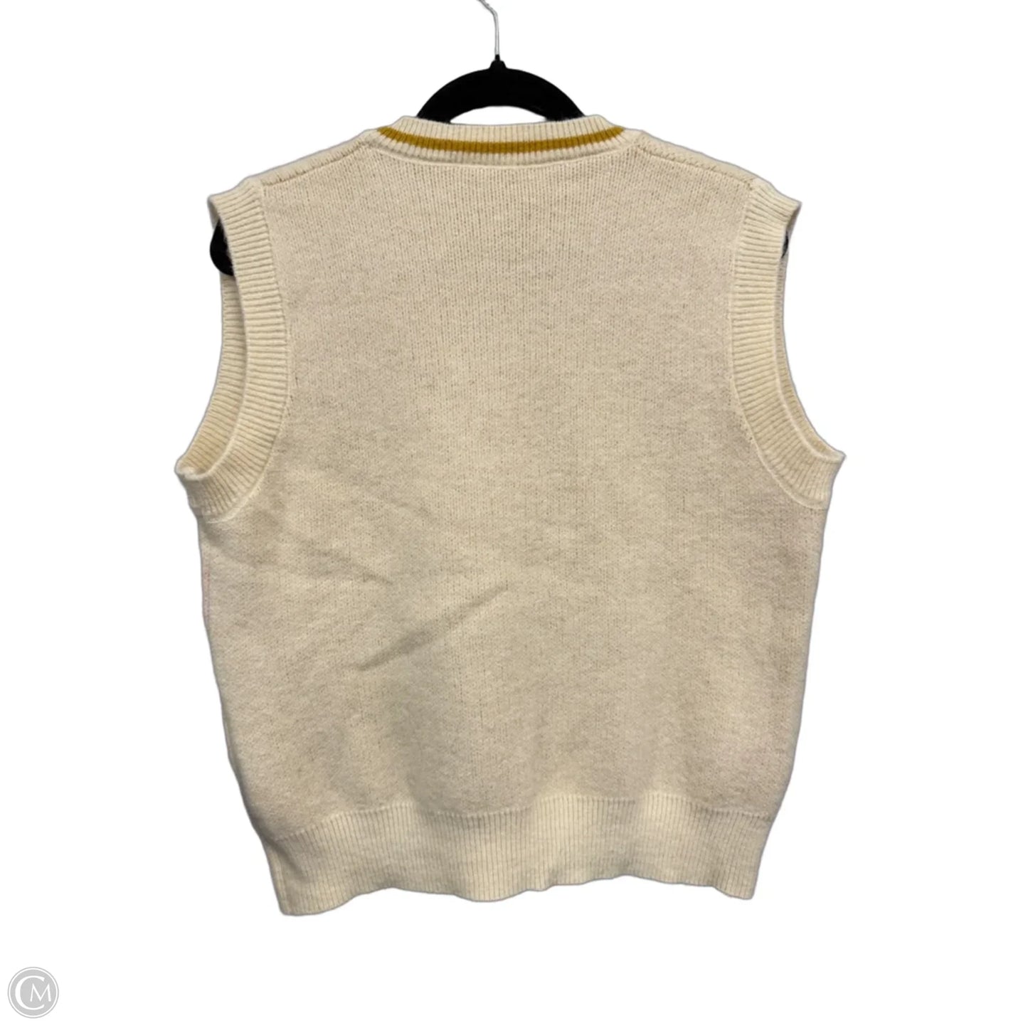 Vest Sweater By Shein In Cream & Orange, Size: S