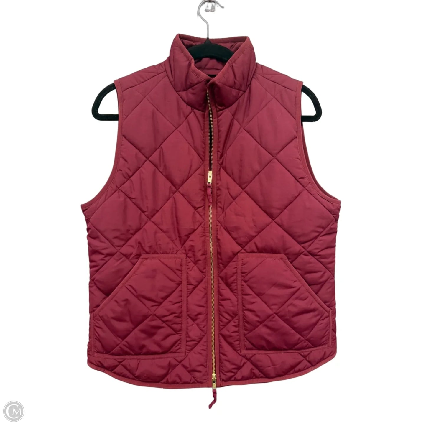 Vest Puffer & Quilted By J. Crew In Maroon, Size: M