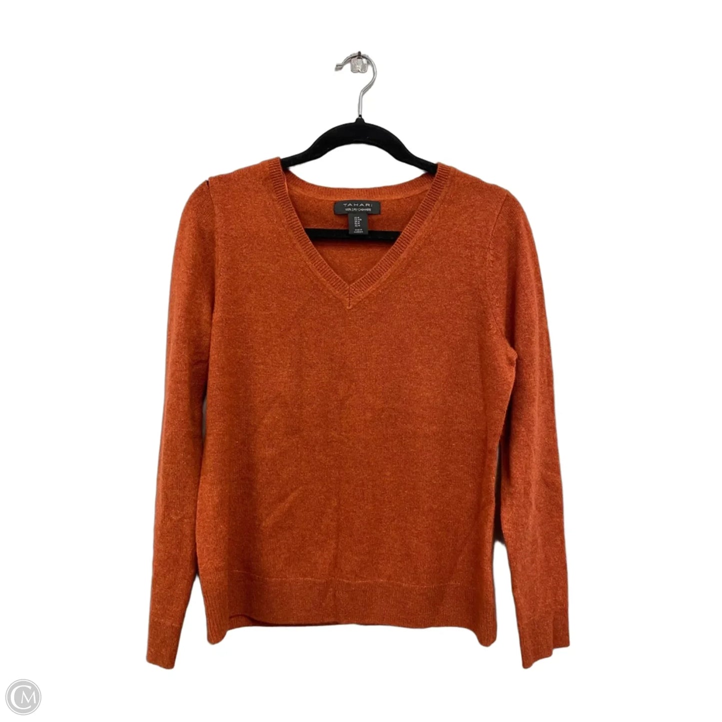 Sweater Cashmere By Tahari In Orange, Size: M