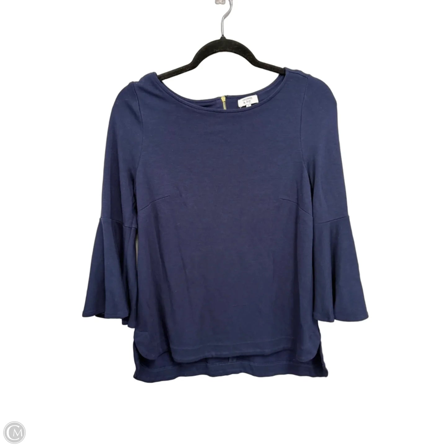 Top Long Sleeve By Crown And Ivy In Navy, Size: S