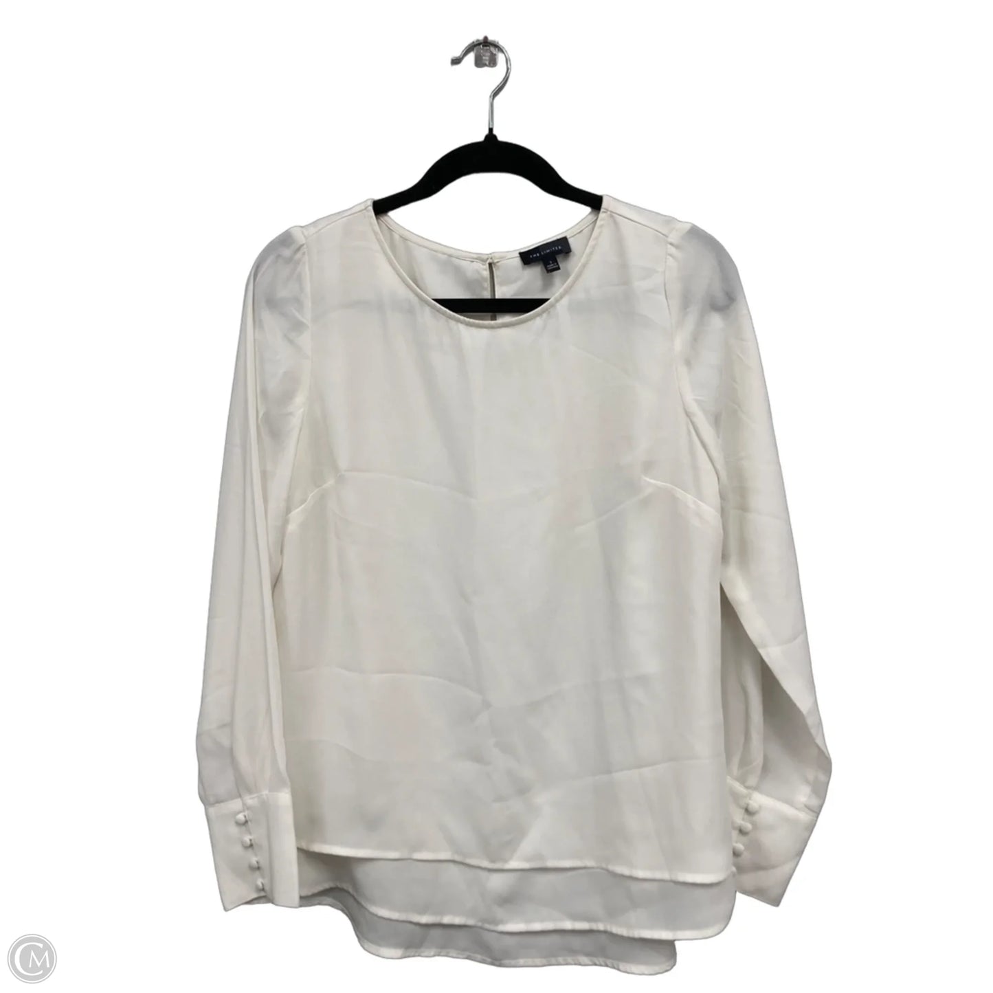 Blouse Long Sleeve By Limited In Ivory, Size: S