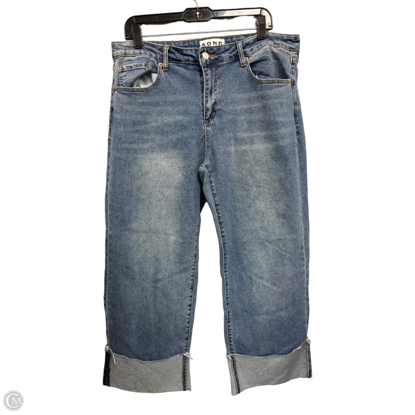 Jeans Wide Leg By Song In Blue Denim, Size: 14