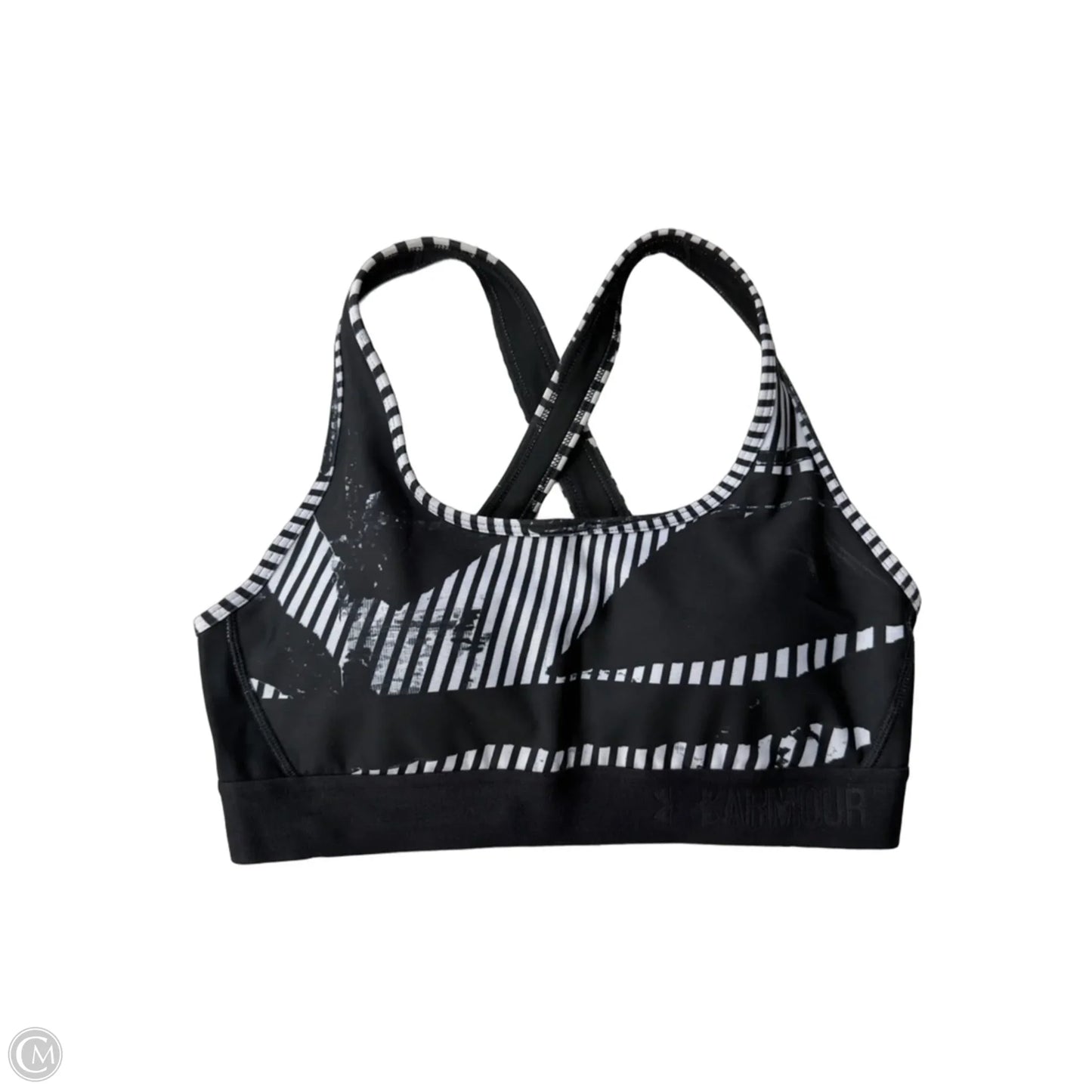 Athletic Bra By Under Armour In Black & Grey, Size: M