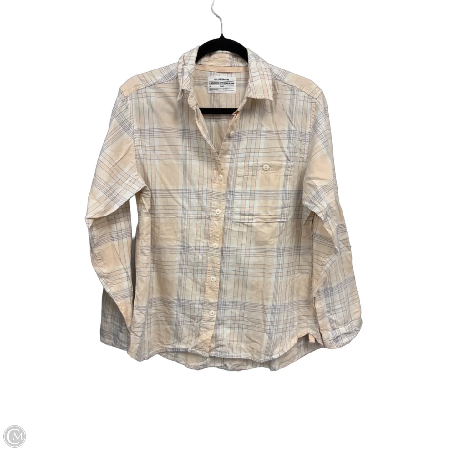 Blouse Long Sleeve By Rei In Peach, Size: S