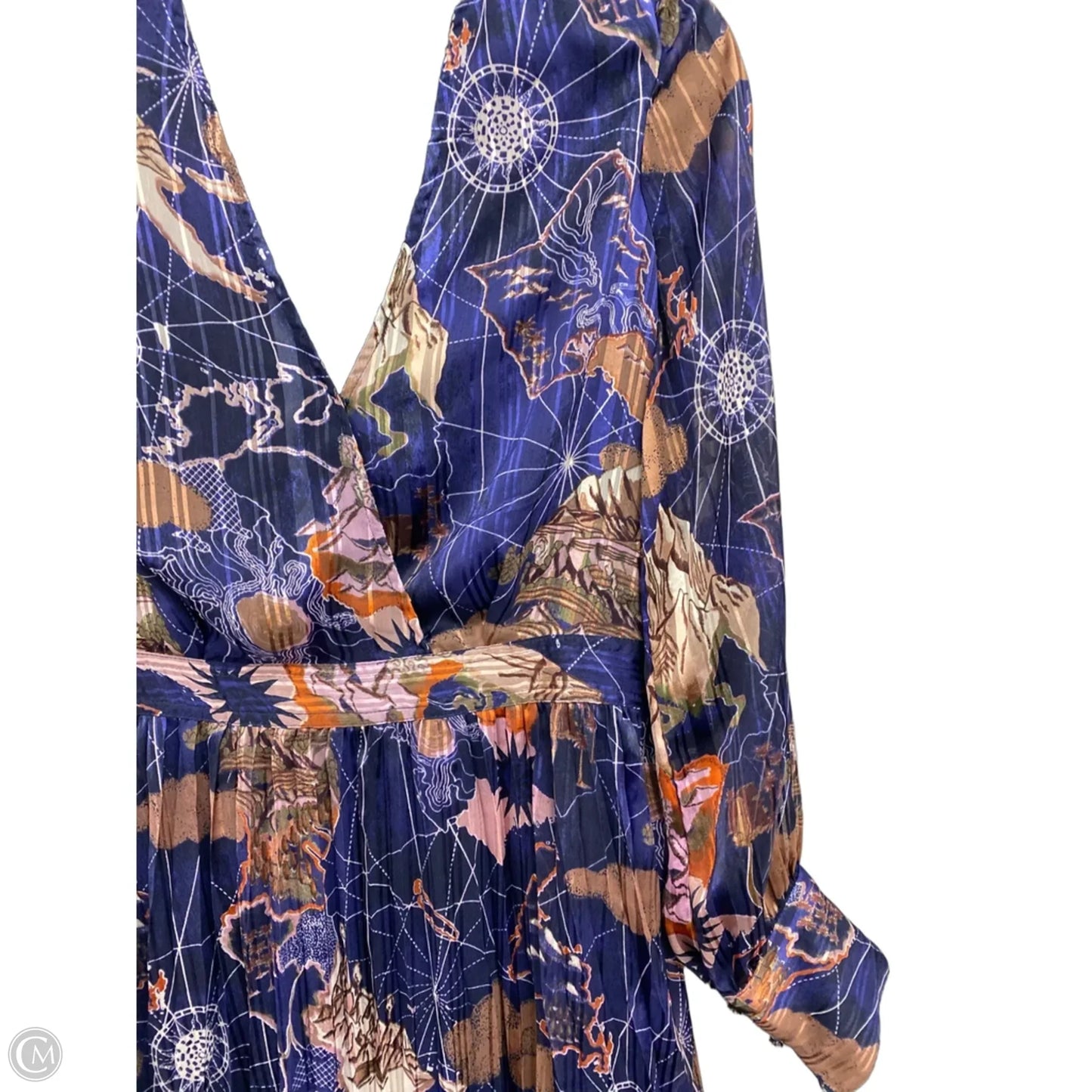 Dress Casual Maxi By Scotch & Soda In Blue & Brown, Size: Xs