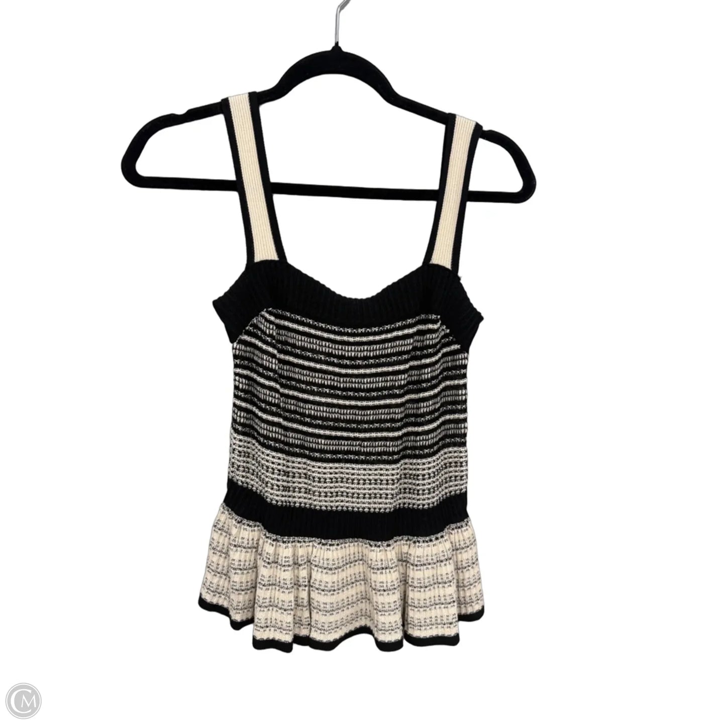 Top Sleeveless By Express In Black & Cream, Size: M