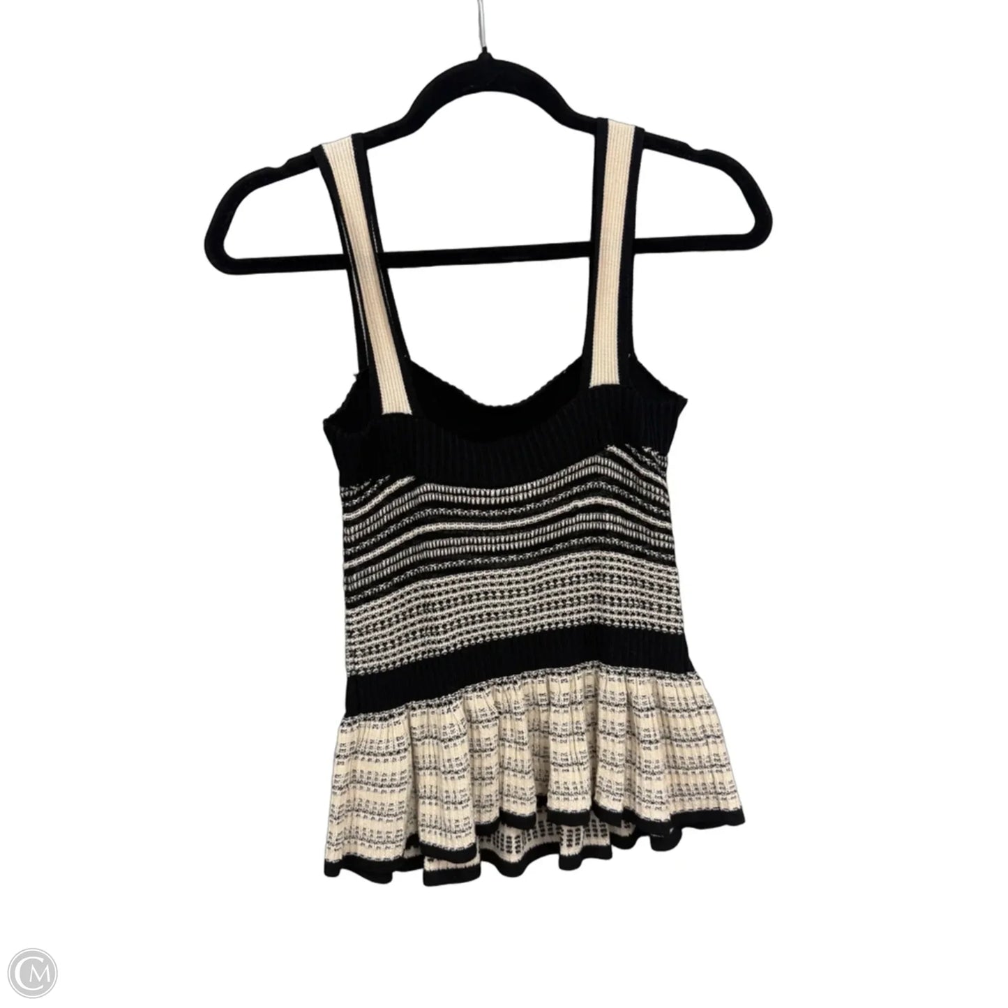 Top Sleeveless By Express In Black & Cream, Size: M