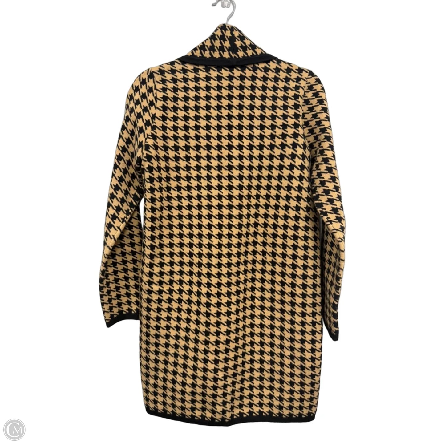 Sweater Cardigan By Ann Taylor In Black & Tan, Size: Xs